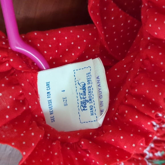 Girls Polly Flinders Hand Smocked Dress - Picture 5 of 5